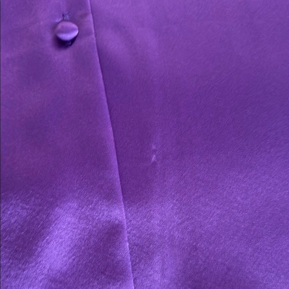 Purple Polyester Button-Up Robe - Picture 6 of 16